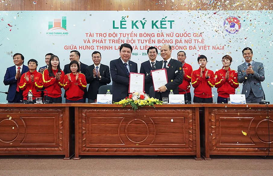 Hưng Thịnh Land tài trợ 100 tỷ đồng cho Đội tuyển bóng đá nữ Việt Nam