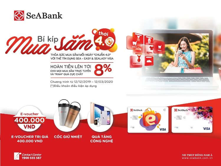SeABank tặng Iphone 11 cho khách hàng mở mới thẻ SeA-Easy và SeALady Visa