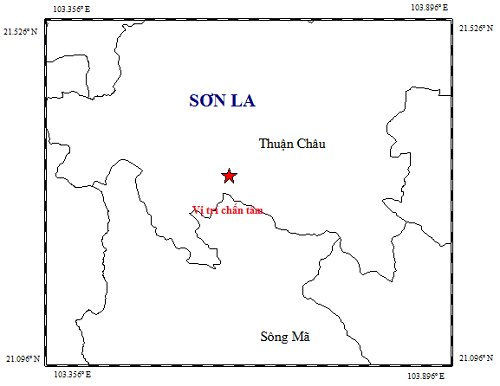 Xuất hiện động đất 2.6 độ richter tại Sơn La