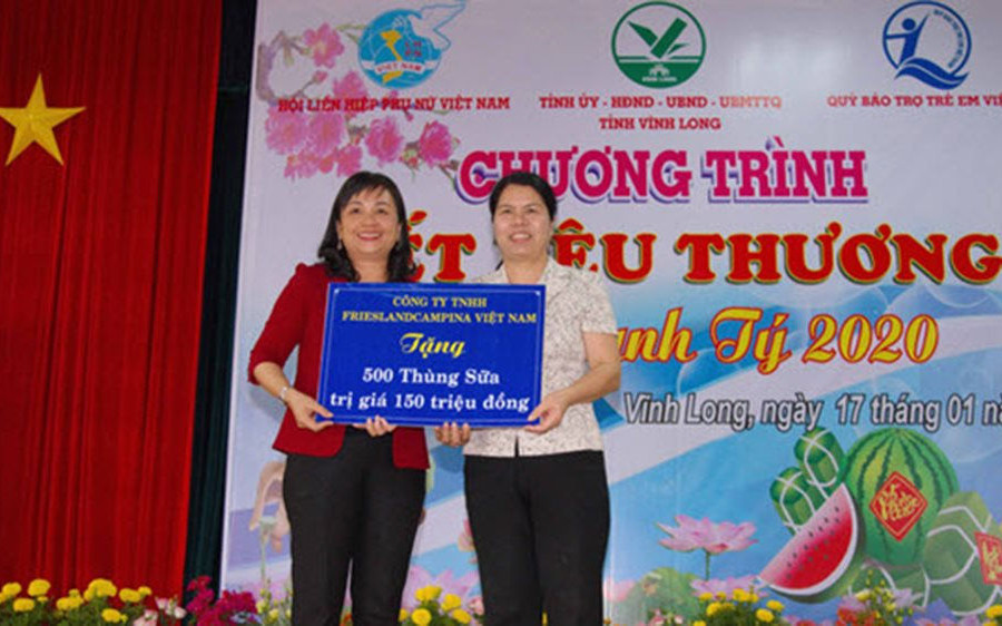 FrieslandCampina cùng Hội LHPN Việt Nam mang xuân đến Vĩnh Long