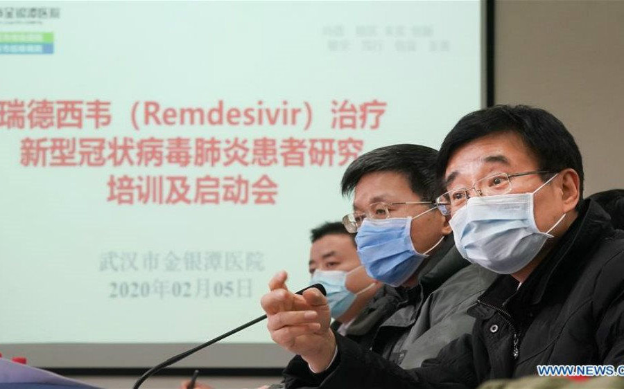 Ngày 13/2, Trung Quốc sẽ thử nghiệm thuốc kháng vi rút Remdesivir của Mỹ để điều trị corona