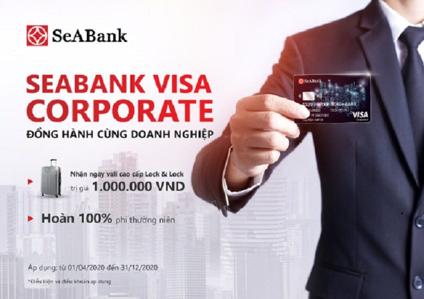 Nhận ngay vali sành điệu khi mở thẻ SeABank visa corporate