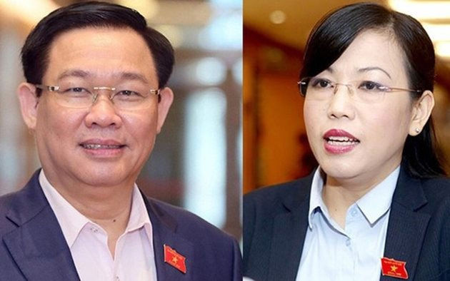 Quốc hội đồng miễn nhiệm Phó Thủ tướng Vương Đình Huệ và bà Nguyễn Thanh Hải