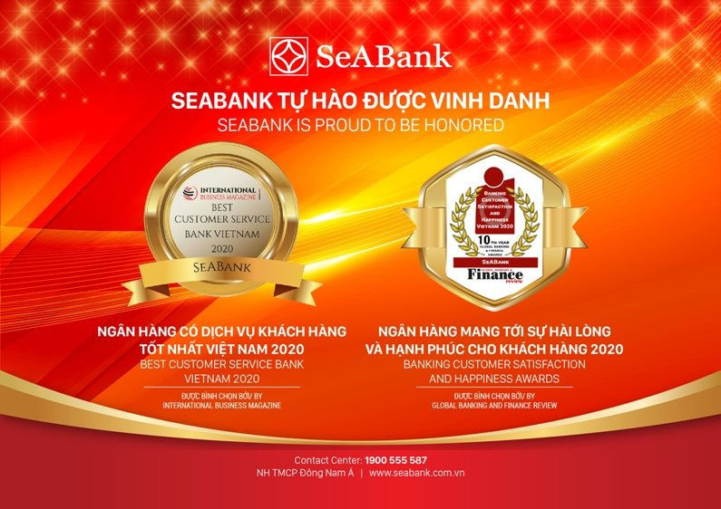 Dịch vụ khách hàng của SeBank được nhiều tổ chức quốc tế vinh danh