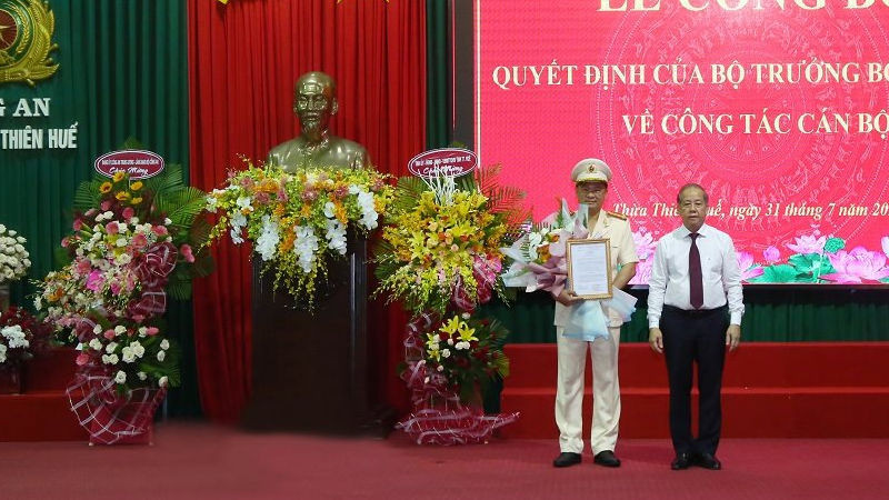 Bổ nhiệm Giám đốc Công an tỉnh Thừa Thiên Huế
