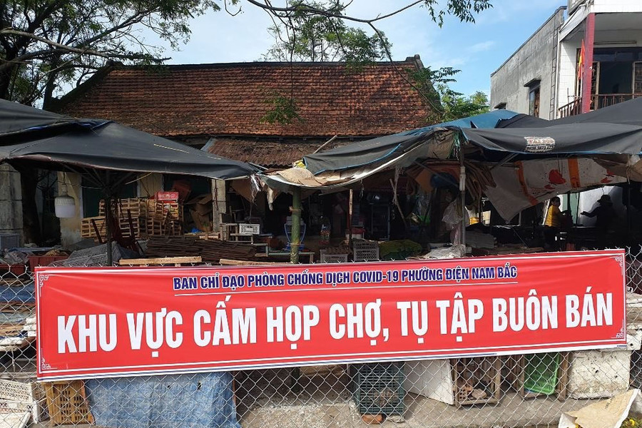 Quảng Nam: Phong tỏa khu chợ liên quan đến bệnh nhân 905 