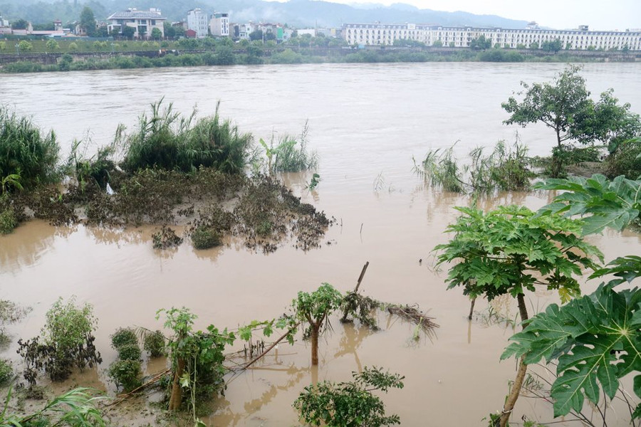 Lào Cai: Nước lũ trên sông Hồng nằm trong hệ số an toàn