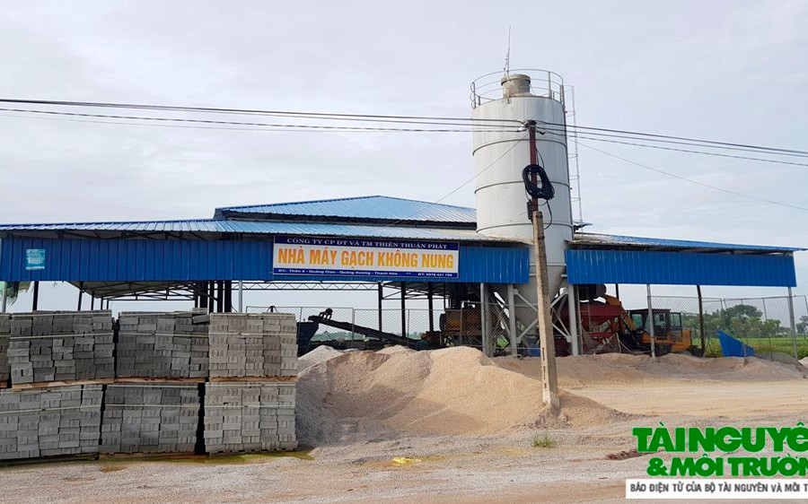 Quảng Xương (Thanh Hóa): Công ty Thiên Thuận Phát xây dựng nhà máy gạch không nung trái phép