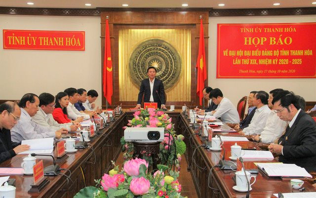 Họp báo thông tin về Đại hội Đảng bộ tỉnh Thanh Hoá lần thứ XIX
