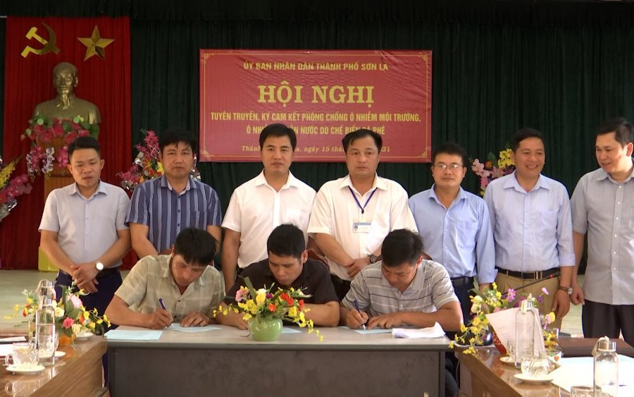 TP Sơn La ký cam kết phòng chống ô nhiễm môi trường, nguồn nước