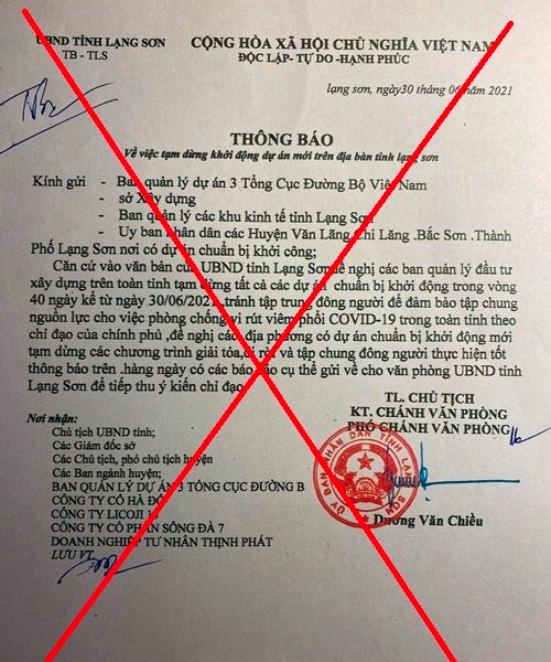Lạng Sơn: Công an vào cuộc điều tra đối tượng làm giả văn bản của UBND tỉnh