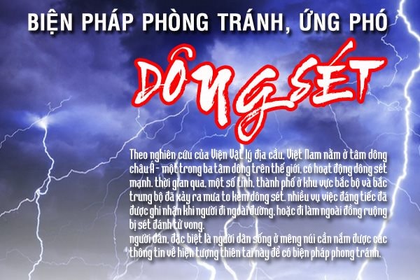 Infographic: Biện pháp phòng tránh, ứng phó dông sét