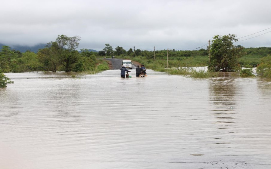 Đắk Lắk: Mưa lớn gây ngập lụt tại nhiều địa phương