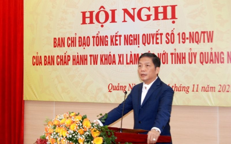 Ban Chỉ đạo Tổng kết Nghị quyết số 19-NQ/TW của Trung ương làm việc với Tỉnh ủy Quảng Ninh