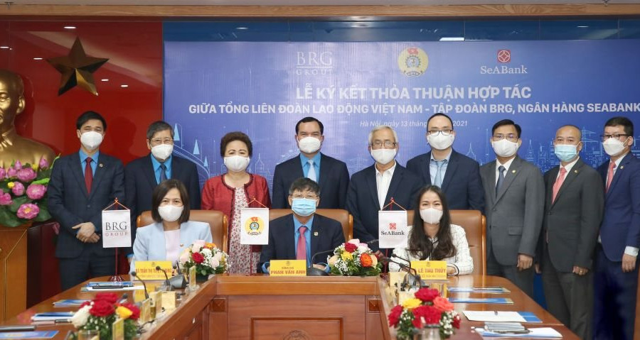 Tổng Liên đoàn Lao động Việt Nam ký kết Thỏa thuận hợp tác với  Tập đoàn BRG và Ngân hàng SeABank