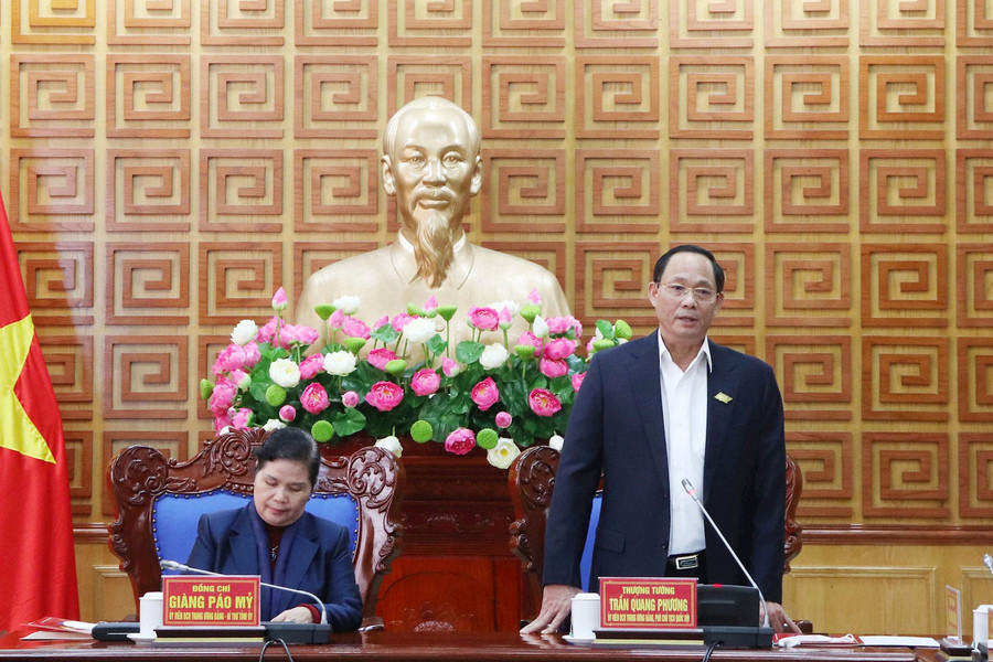 Phó Chủ tịch Quốc hội Trần Quang Phương thăm, làm việc tại Lai Châu