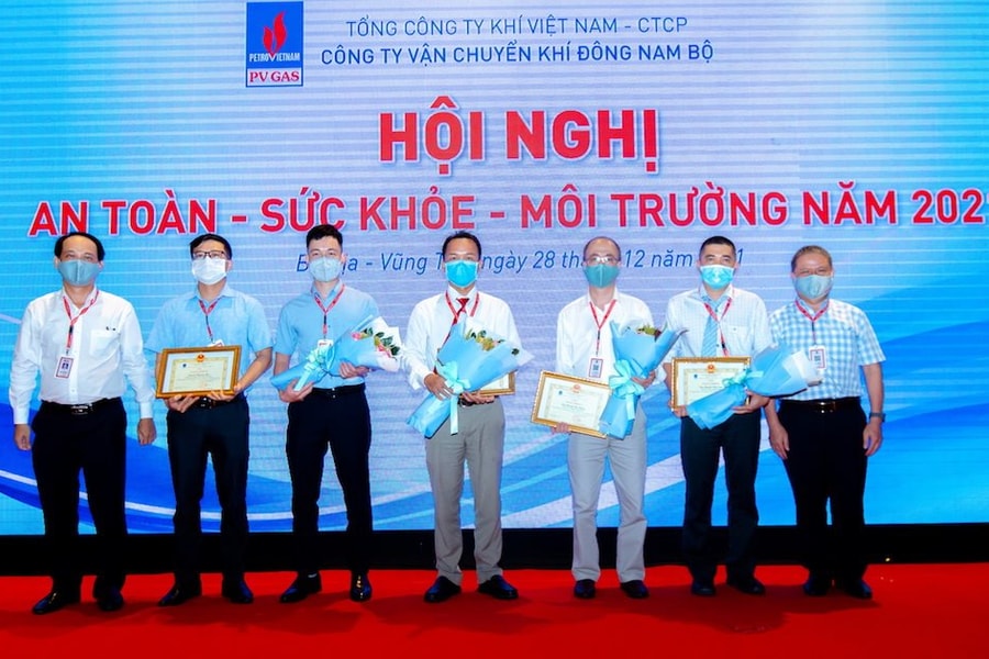 Công ty Vận chuyển khí Đông Nam Bộ hoàn thành xuất sắc công tác An toàn - Sức khỏe - Môi trường năm 2021