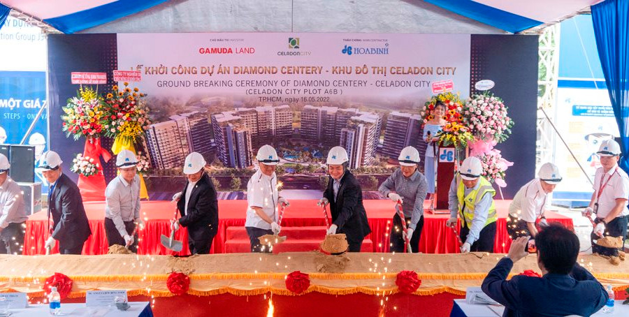 Hòa Bình khởi công xây dựng khu Diamond Centery – Khu đô thị Celadon City