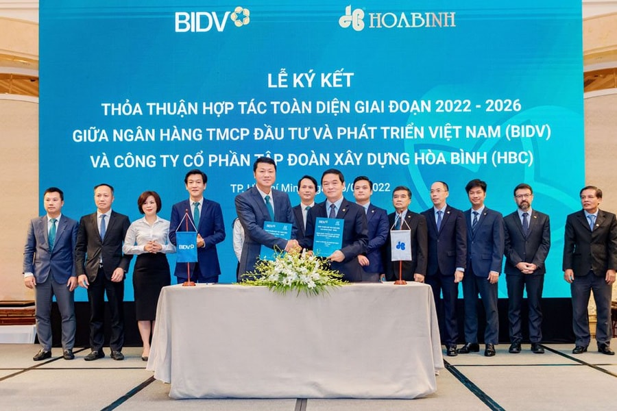 Tập đoàn Xây dựng Hòa Bình và Ngân hàng BIDV kí hợp tác toàn diện giai đoạn 2022 – 2026