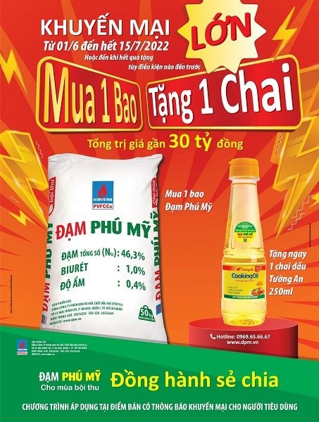 "Đạm Phú Mỹ - Đồng hành sẻ chia” với 2 triệu chai dầu ăn tặng bà con nông dân