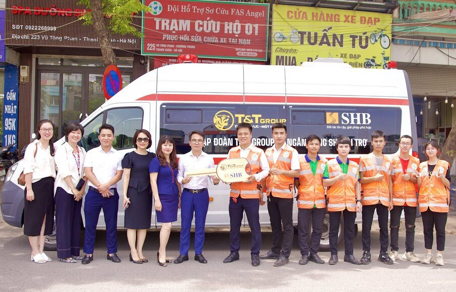 T&T Group và SHB tặng xe cứu thương cho ﻿﻿Đội hỗ trợ sơ cứu FAS Angel Hà Nội