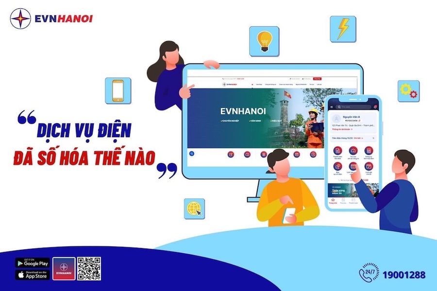 EVNHANOI: Ứng dụng công nghệ số vào kinh doanh và dịch vụ khách hàng