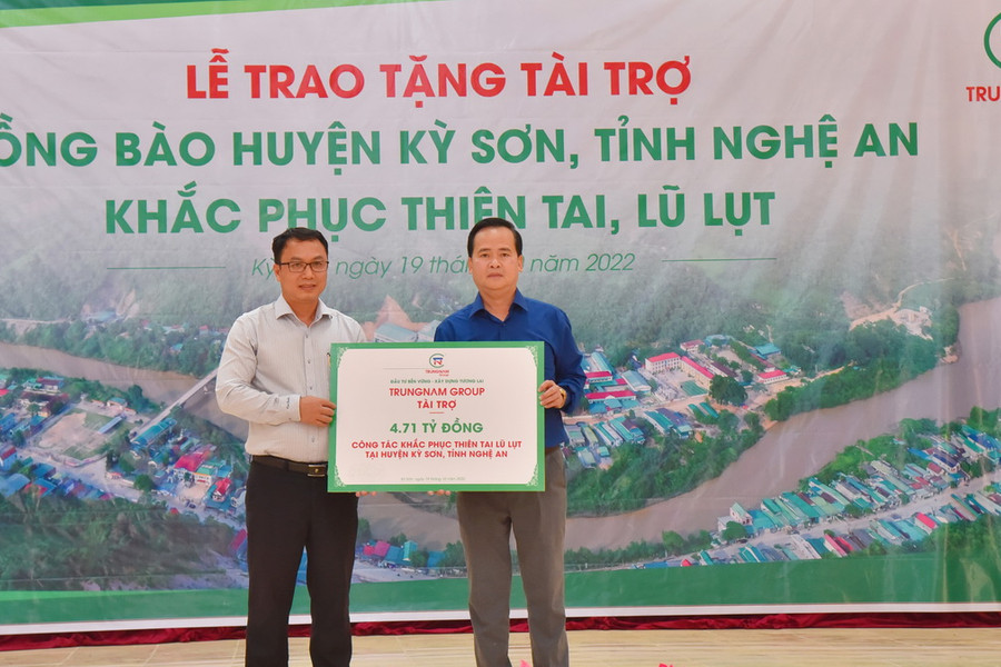 Trungnam Group chia sẻ cùng người dân Kỳ Sơn vượt qua lũ dữ - tái thiết cuộc sống