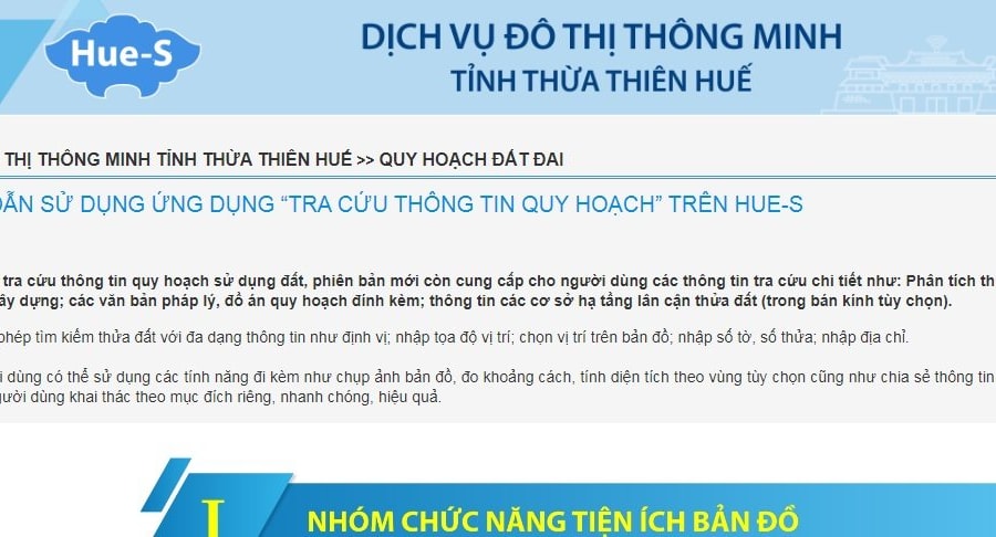 Thừa Thiên – Huế: Tiếp cận thông tin đất đai trên nền tảng Hue – S