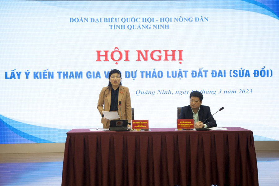 Quảng Ninh: Hội nghị lấy ý kiến tham gia vào dự thảo Luật Đất đai (sửa đổi)