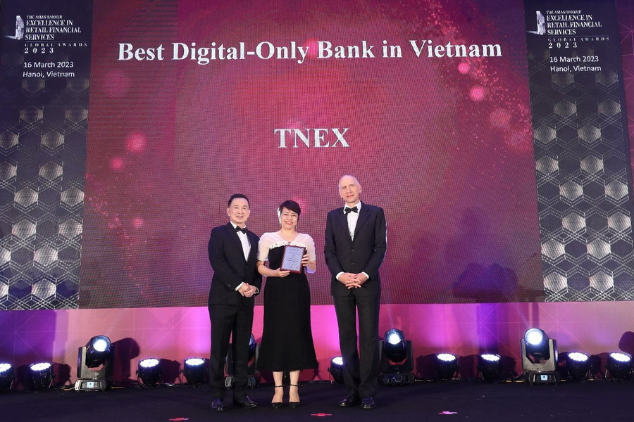 TNEX được The Asian Banker vinh danh “Ngân hàng thuần số tốt nhất Việt Nam” 2023
