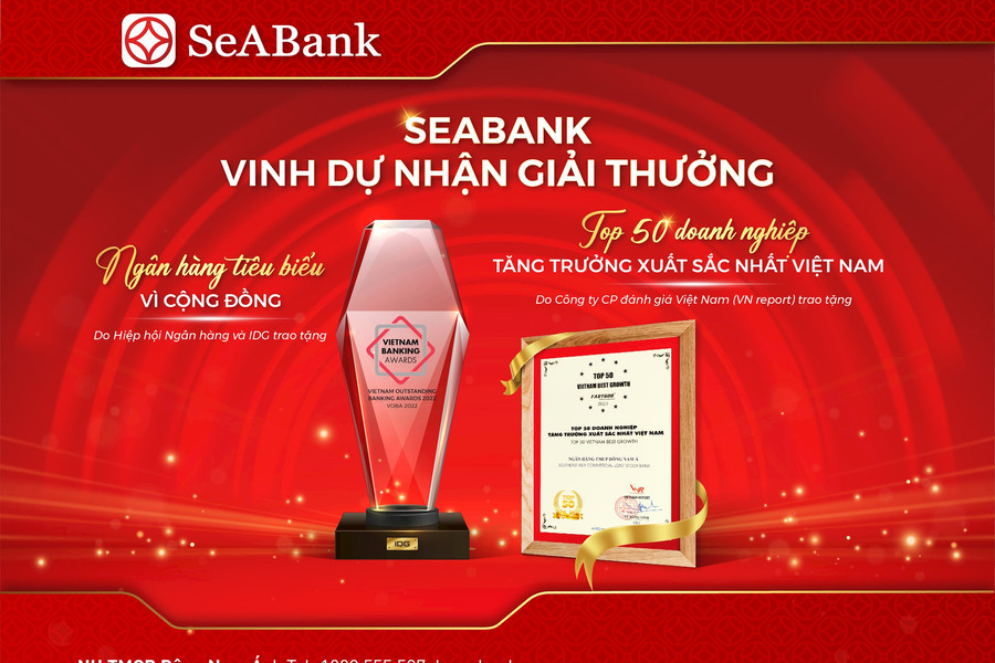 SeABank được vinh danh Ngân hàng tiêu biểu vì cộng đồng 2022