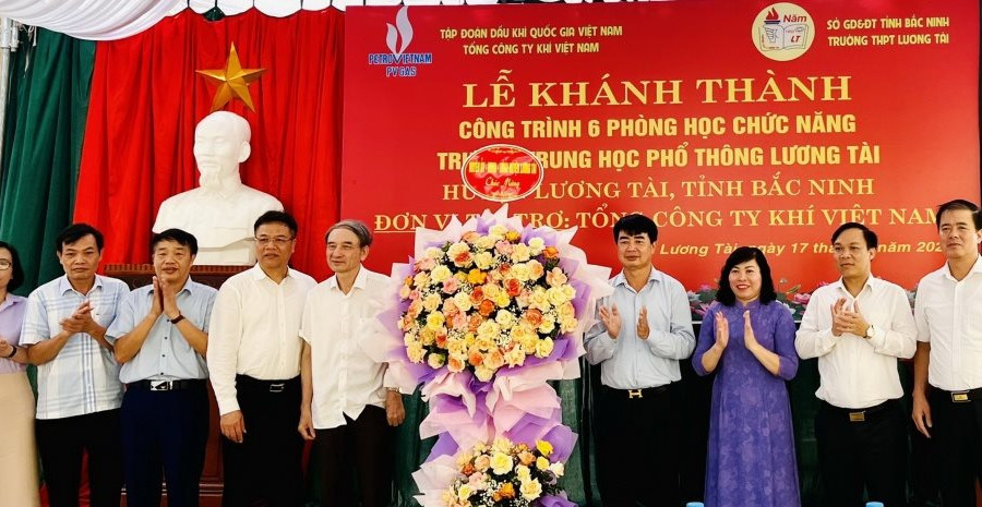 PV GAS tài trợ 5 tỷ đồng xây dựng khu dạy học chức năng Trường THPT Lương Tài - Bắc Ninh