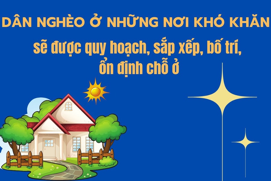 Dân nghèo ở những nơi khó khăn sẽ được quy hoạch, sắp xếp, bố trí, ổn định chỗ ở