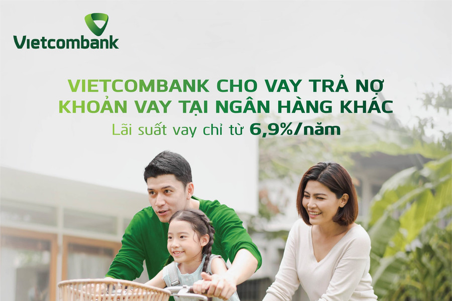 Vietcombank cho khách hàng vay vốn để trả nợ cho ngân hàng khác