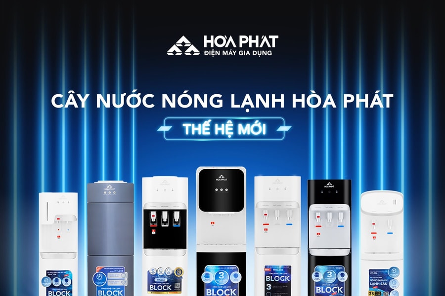 Điện máy Gia dụng Hòa Phát ra mắt bộ sưu tập Cây nước nóng lạnh 3 chế độ thế hệ mới