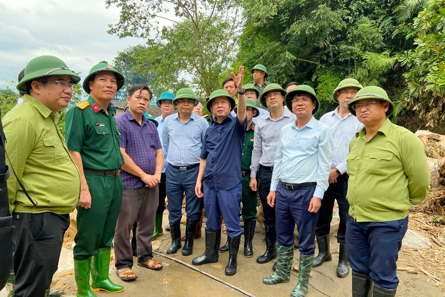 Phó Thủ tướng Trần Hồng Hà kiểm tra công tác khắc phục hậu quả mưa lũ tại Lào Cai