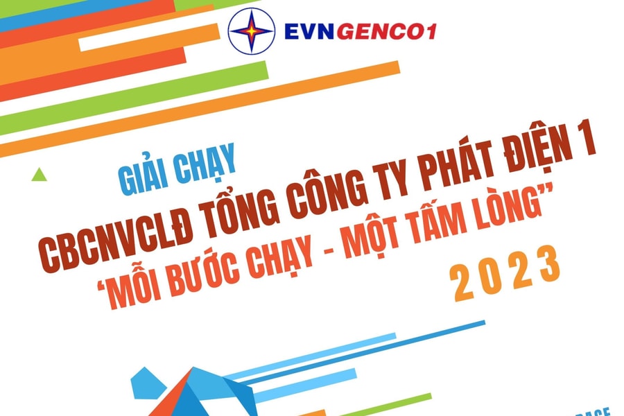 EVNGENCO1 tổ chức Giải chạy Cán bộ công nhân viên chức lao động năm 2023: "Mỗi bước chạy - Một tấm lòng"