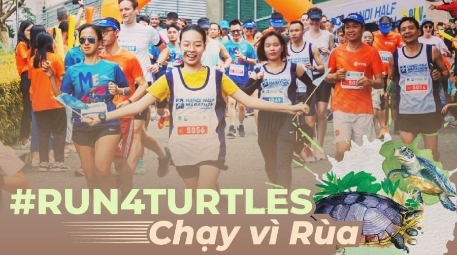 Giải chạy Hanoi Half Marathon lần thứ 8: Nâng cao nhận thức về bảo tồn loài rùa