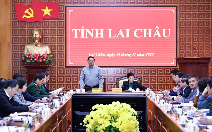 Thủ tướng làm việc với Ban Thường vụ Tỉnh ủy Lai Châu