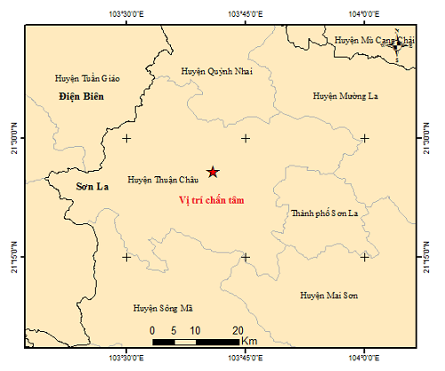 Sơn La: Xảy ra động đất 3 độ richter ở Thuận Châu