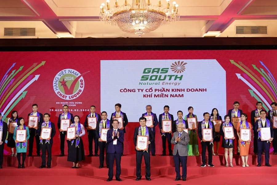 Gas South đạt danh hiệu Hàng Việt Nam chất lượng cao 2024