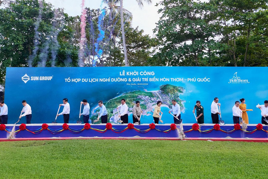 Sun Group khởi công tổ hợp du lịch nghỉ dưỡng và giải trí biển 50.000 tỷ đồng tại Hòn Thơm - Phú Quốc