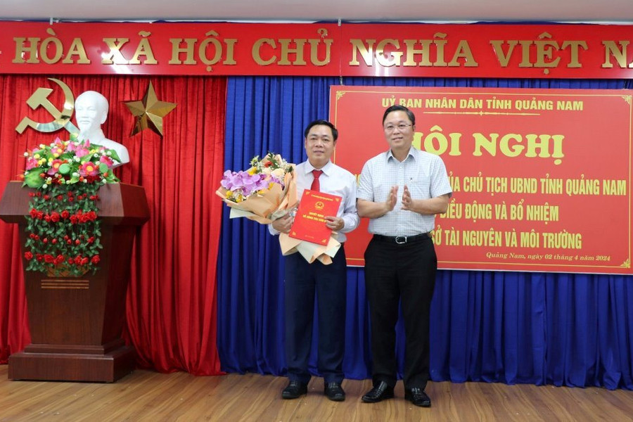 Quảng Nam: Điều động, bổ nhiệm Chủ tịch UBND TP. Tam Kỳ giữ chức Giám đốc Sở TN&MT