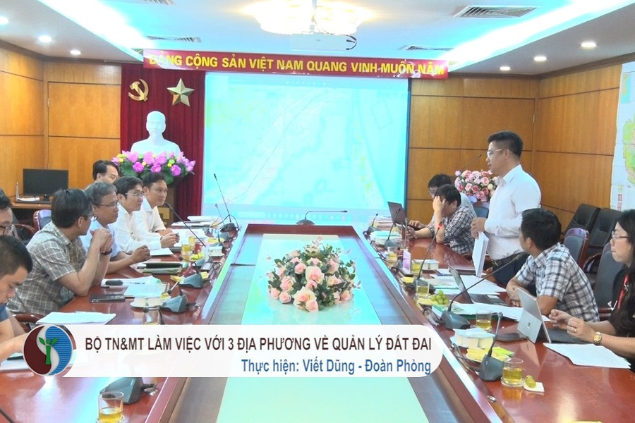 Bộ TN&MT họp kế hoạch sử dụng đất 5 năm và chuyển mục đích sử dụng đất các tỉnh Ninh Thuận, Khánh Hòa và Nam Định