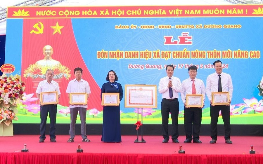 Xã Dương Quang (huyện Gia Lâm): Đón nhận Xã đạt chuẩn nông thôn mới nâng cao