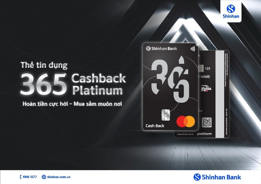 Ngân hàng ra mắt thẻ tín dụng 365 Cashback hạng Bạch Kim