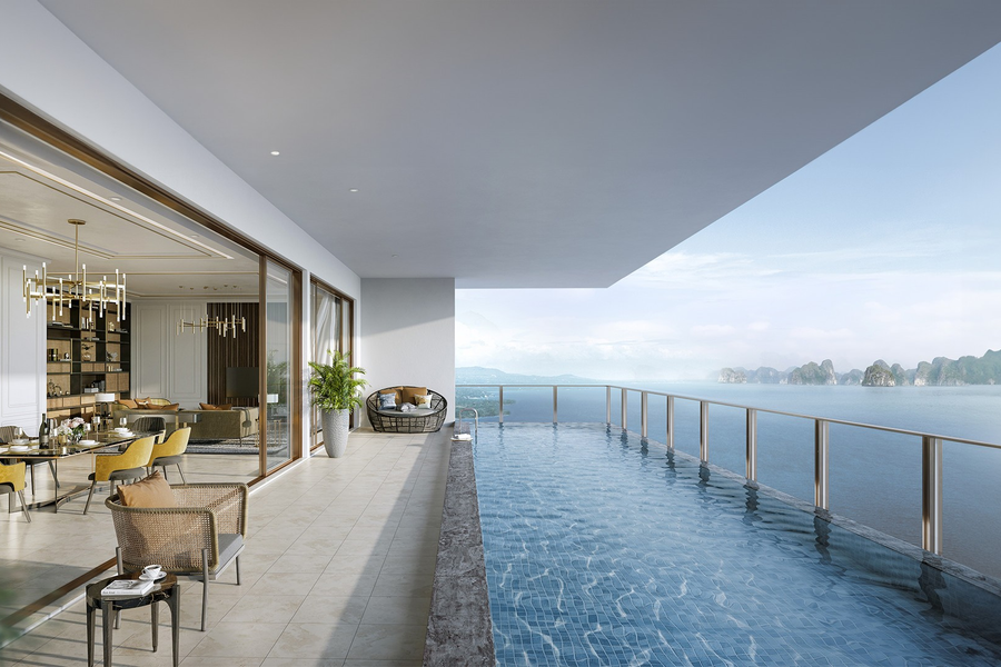 Sky Pool Villa: “Biệt thự trên không” có tầm nhìn ôm trọn vịnh Hạ Long