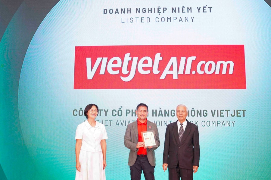 Vietjet được đạtTop 50 doanh nghiệp phát triển bền vững tiêu biểu 2024