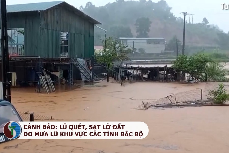 Cảnh báo: Lũ quét, sát lở đất do mưa lũ khu vực các tỉnh Bắc Bộ