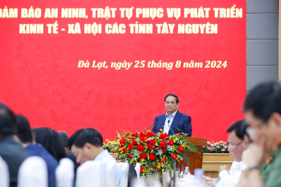 Thủ tướng chủ trì Hội nghị bảo đảm an ninh, trật tự phục vụ phát triển kinh tế-xã hội các tỉnh Tây Nguyên